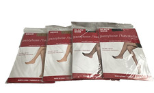 Greenbrier Pantyhose One Size Black Beige Fishnet Tights Day Sheer Lot 4 Pairs