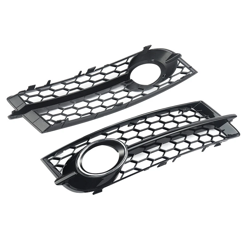 Cubierta de rejilla de luz antiniebla delantera para Audi TT 8J 2006-2014 NIDO DE ABEJA HEX estilo brillante Foto 4 de 4