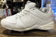 Ringor Rip-It Diamond Softball Spike White Women's  Metal Cleats Size 7