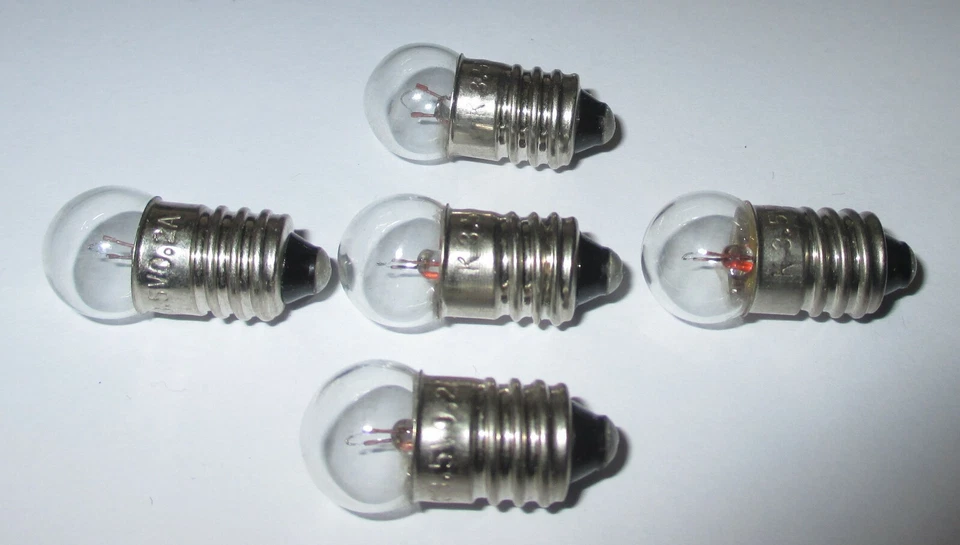 Glühbirne E10 3,5V für Krippen-, Puppenhauslampen 5 Stück NEU
