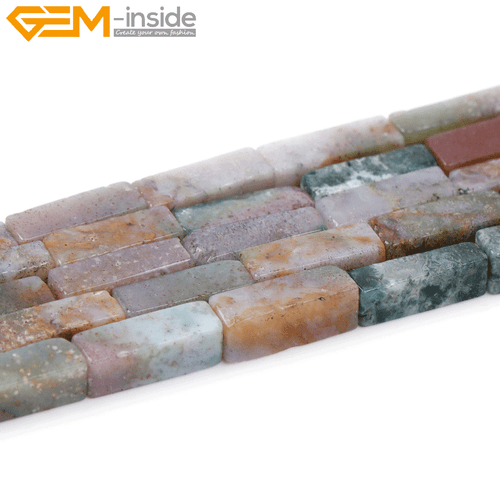 Natural Gemstone Jade Tiger Eye Cuboid Loose Beads For Jewelry Making 15” UK - Picture 46 of 56