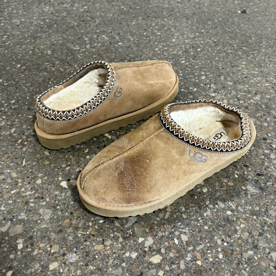 UGG Mens Braid Tazzman Sheepskin Slippers 5950 Chestnut Size  display picture 2