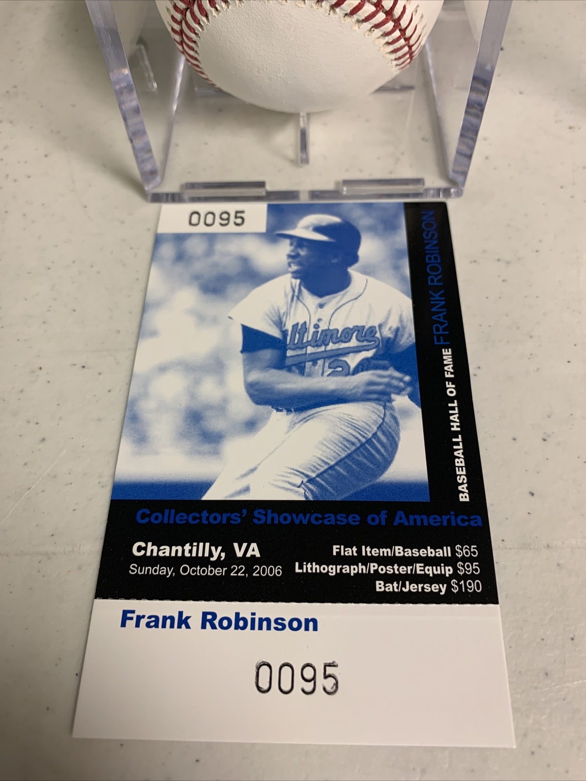 Frank Robinson HOF Orioles Signed Autographed Official MLB Baseball