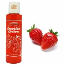 Emotion Lotion Strawberry Flavored Warming Massage Lotion Oil Lube Lubricant 4oz