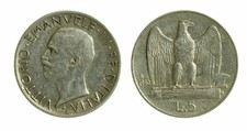 pci4684) Vittorio Emanuele III  (1901-1943) - 5 Lire Aquilino 1930 BL