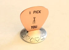 copper guitar pick - playabel with i pick you
