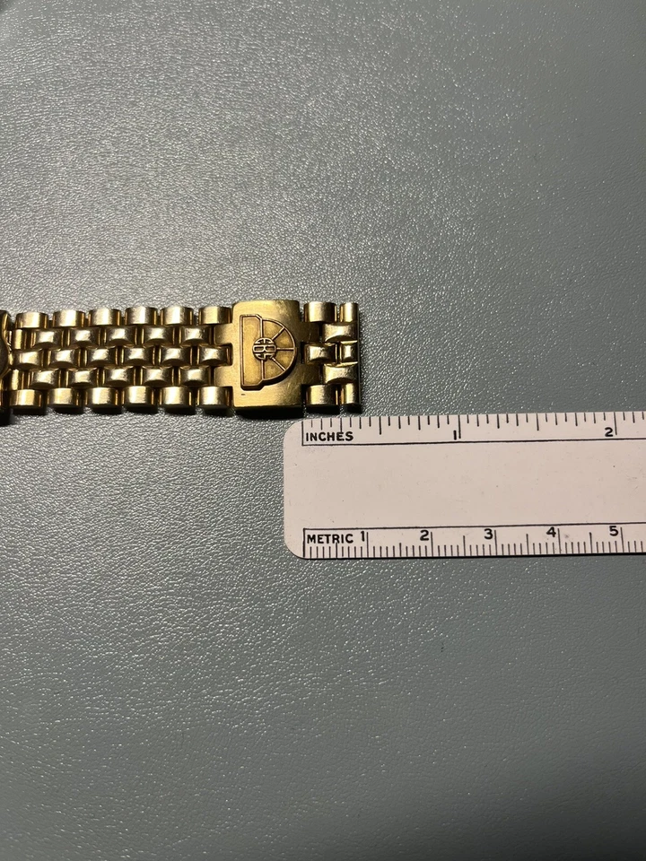 Vintage 18mm JB Champion Gold Plated Beads Of Rice Bracelet 6-3/8 Inches Long - Image 2 of 4