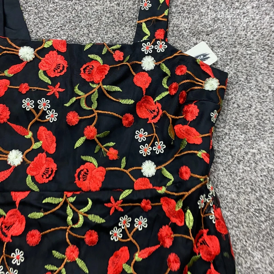 Impresiones Vestido Mujer L Bordado Rosa Amor Rojo Sexy Correa Sin Mangas Foto 3 de 4