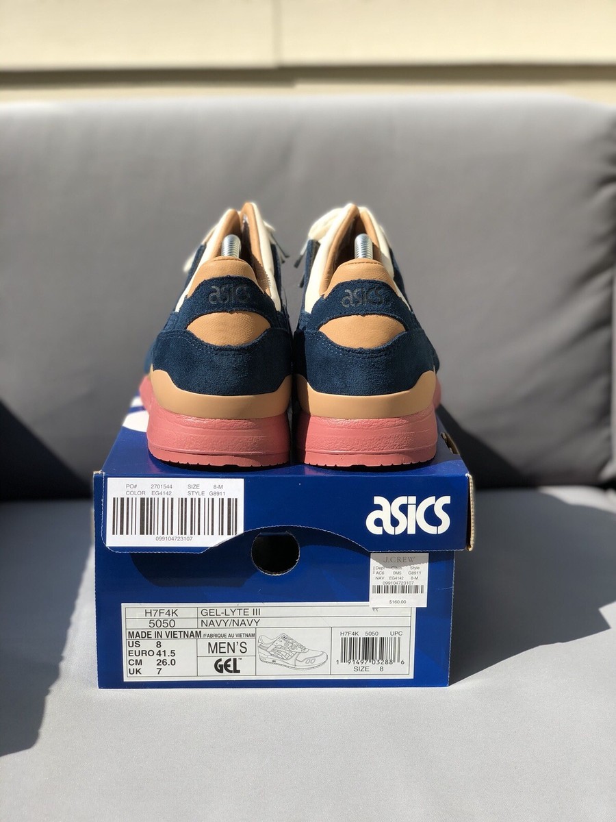 ASICS Gel-Lyte III Packer Shoes x J. Crew 'Navy Buck' Size 8 | eBay