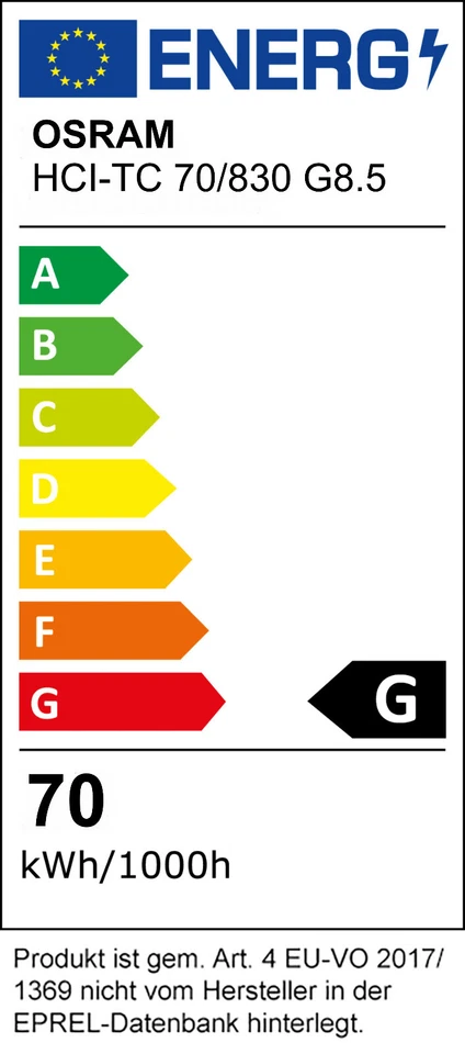 OSRAM Powerball Hci-Tc 70W/830 Wdl Warm White De Luxe G8, 5 - Image 2 of 3