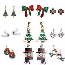 Bundle Of 3 pairs Christmas Earrings Gift For Women and Girl Stud Earrings