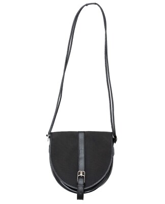 YVES SAINT LAURENT 80s Vintage Canvas and Leather Shoulder