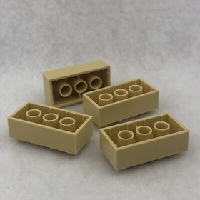 LEGO 3001 Tan Brick 2 x 4 (x4)