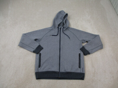 prAna Hoodie Mens Large Gray Sweatshirt Hooded Full Zip Pullover