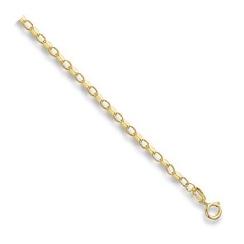 9ct Yellow Gold Faceted Belcher Chain 