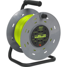 Image of Sealey 4 Socket Cable Extension Reel 240v 50m