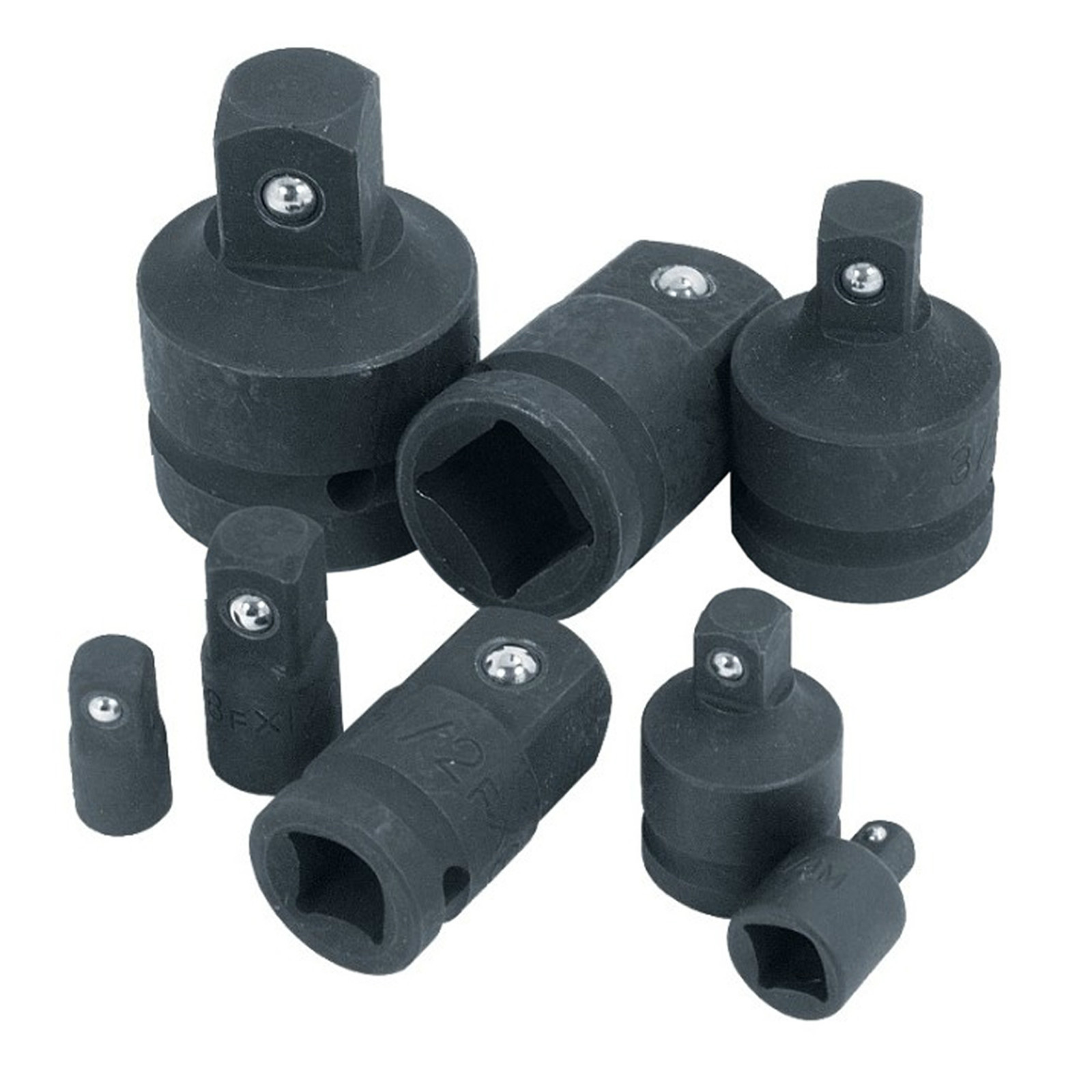 8pc Heavy Duty Impact Socket Adaptor Converter And Reducer Set Air Metal Case