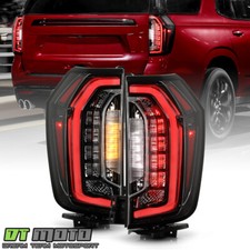 For 2021-2023 Chevy Suburbantahoe Yukon Style Black Full Led Tail Lights Pair