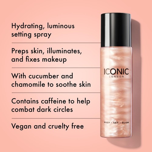 Iconic London PREP SET GLOW Hydrating Spray 4.22oz/120ml ORIGINAL NWOB - Picture 2 of 10