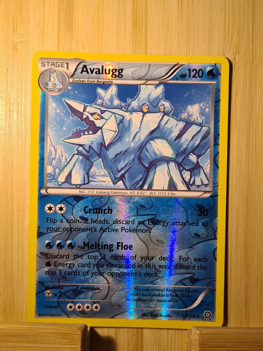 Pokemon Avalugg 37/114 - Reverse Holo - Steam Siege Pokemon Card LP