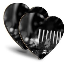 2x Heart MDF Coasters - BW - Technician Motherboard IT  #39391