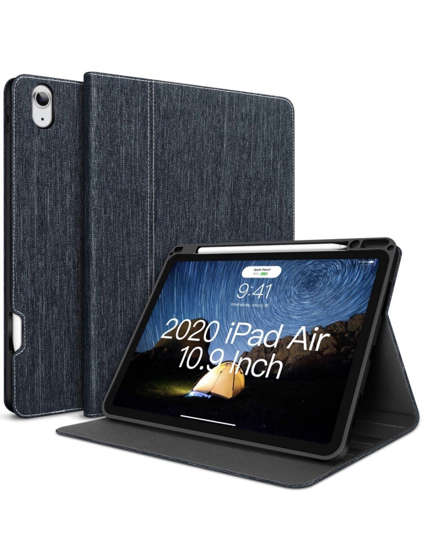 Slim iPad Air 4 Case 2020 10.9 Inch with Pencil Holder Smart Cover-image