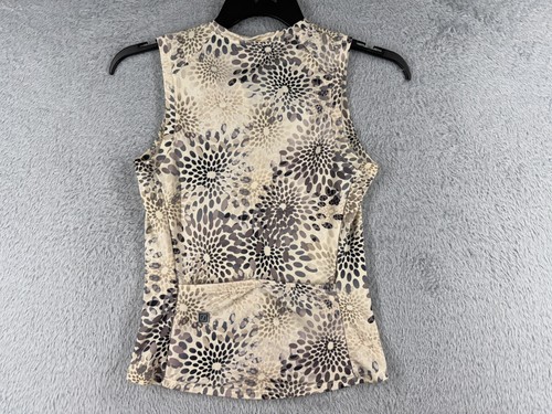 SheBeest Cycling Jersey Womens Extra Small Beige Floral 1/4 Zip 100% Polyester - Picture 12 of 14