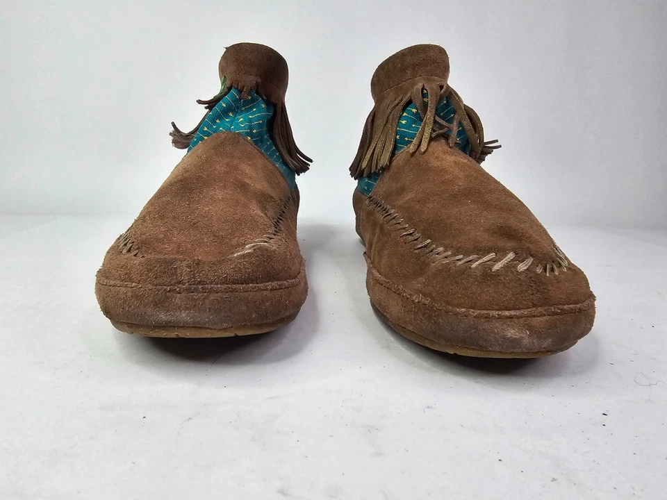 Sanuk Honey Bee Castaño Gamuza Cuero Flecos Botines Botas Para Mujer 9 Foto 3 de 4