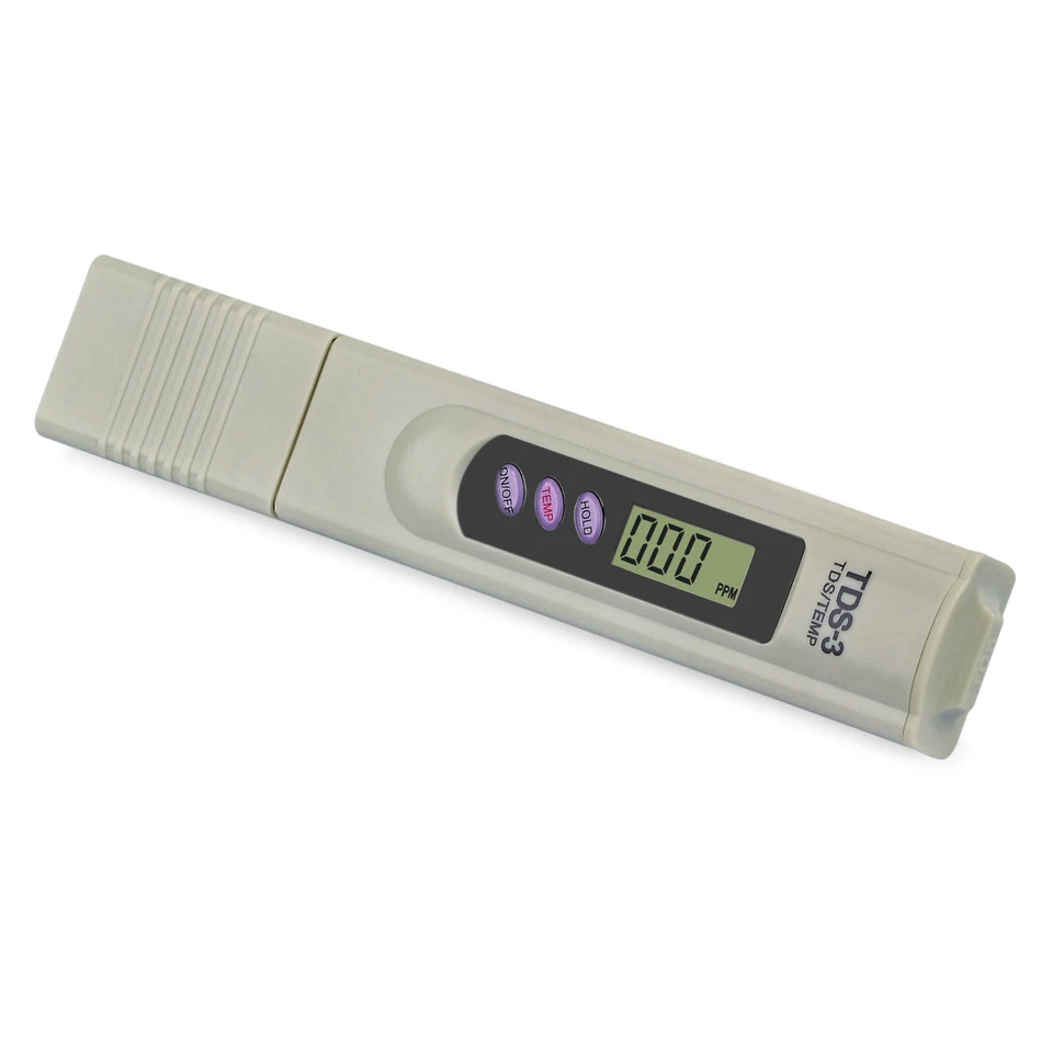 Medidor LCD digital de pureza de dureza de calidad del agua portátil 0-9990 PPM TDS TDS-3 Foto 3 de 4