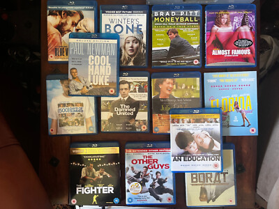 Films [17 Blu Ray] Borat Fighter Winters Bone Cool Hand Luke Moneyball Florida