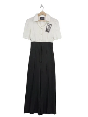 Moschino Combinaison Femme Noir Blanc Élégante Boutons (EU 32) - Photo 1/4