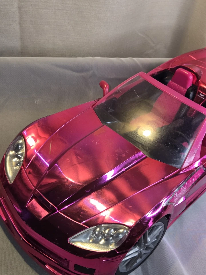Barbie Rosa Metálico Cruisin Corvette R/C Coche Juguetes R Us Exclusivo RARO Sin Control Remoto Foto 3 de 4