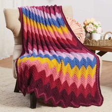 Herrschners  Provence Ripple Afghan Crochet Kit