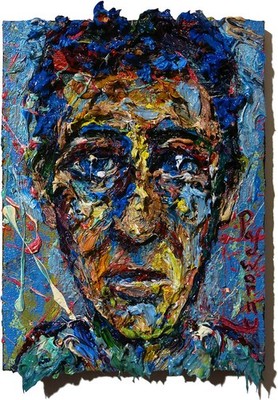 ORIGINAL OIL PAINTING ART ABSTRACT IMPASTO EXPRESSIONIST THICK BUY SIGNED 12x9''