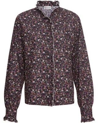 Hartwell Bluse Talia Stehkragen Langarm Geblümt Damen NEU