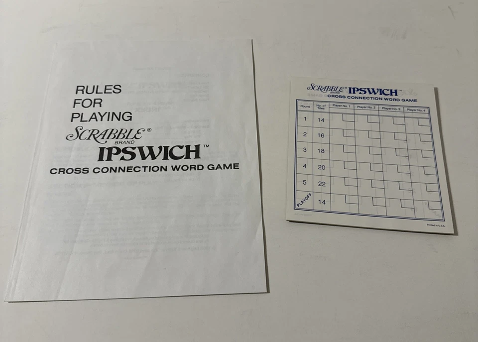 Vintage Scrabble Ipswich Game by Selchow & Righter - 1983 Edition - Complete! - Image 4 of 4