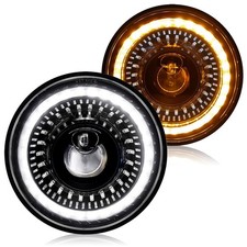 Gradient Start-up Halo Round 7inch Led Headlights Compatible with Jeep Wrangl...
