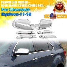 For Chevy Equinox Gmc Terrain 10-17 Chrome Handle Cover Set Mirror Cover Pair