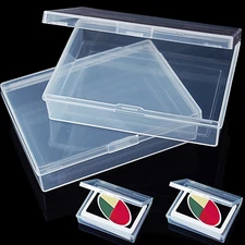 2 Packs Playing Card Case Deck Plastic Boxes Gaming Card Holder Organizer Empty 