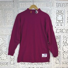 Vtg 90's Maxit Florida State FSU Seminoles Mockneck Long Sleeve T Shirt Sz M/L