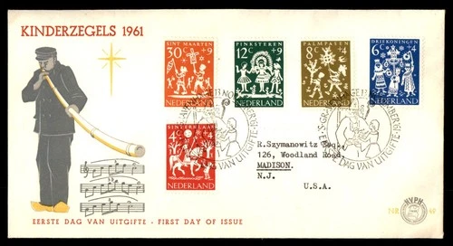 Mayfairstamps Netherlands FDC 1961 Children Celebrating Kinderzegels First Day C