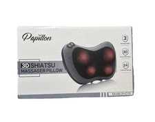 Papillon 3D Shiatsu Massage Pillow with Heat and Vibration