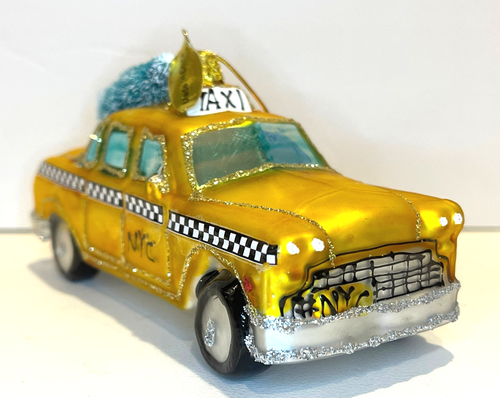 Cody Foster NYC Yellow Taxi Cab Ornament w Christmas Tree New York Holiday Decor - Picture 2 of 6