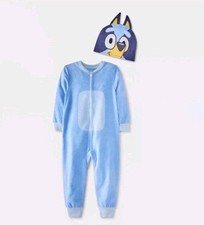 Disney Bluey Union Suit Pajamas With Hat Toddler 2T One Piece