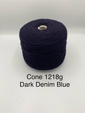 100 Virgin wool Yarn SUPERGEELONG Luxury Italy Yarn 1218g Cone Dark Denim New