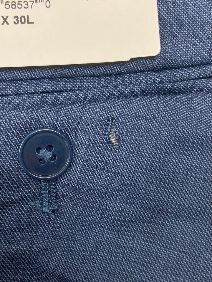 $650 NEW CALVIN KLEIN Mens 38R Solid Blue Slim 2 Piece Suit W/ Dress Pants 30x30 - Image 3 of 4