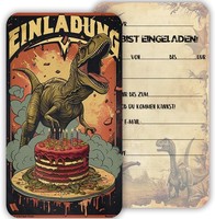 12 Dinosaur Einladungskarten Zum Kindergeburtstag, Einladung Kindergeburtstag