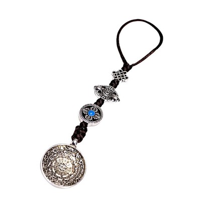 Tibetische Schamanen Buddhismus Kupfer Spiegel Amulett Anhänger für gesundes Glück