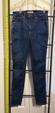 Madewell 10" High-Rise Skinny Jeans in Dark Wash Size 25