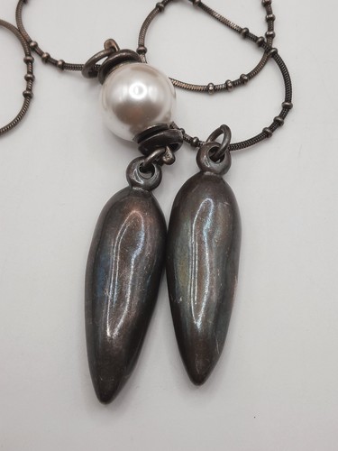 Uno De 50 Love Crazy Necklace Long Double Layer Crystal Drops - Picture 4 of 6